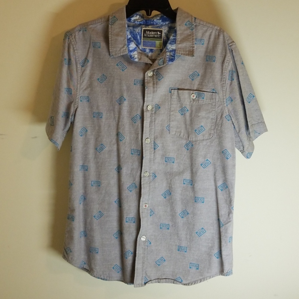 Modern Amusement button down short sleeves for men